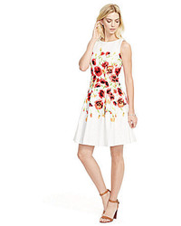 Lauren Ralph Lauren Floral Sateen Fit And Flare Dress