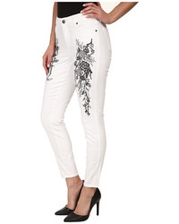CJ by Cookie Johnson Wisdom Ankle Skinny W Floral Embroidery In Optic White