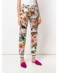 Shirtaporter Floral Fitted Trousers