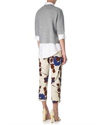 Antonio Marras White Abstract Floral Trousers