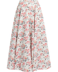 Emilia Wickstead Eleanor Floral Print Midi Skirt