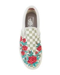 Vans Rose Embroidery Slip On Dx Sneakers