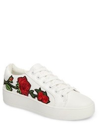 White Floral Sneakers