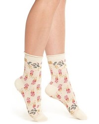 Urban Outfitters Free People Floral Ankle Socks