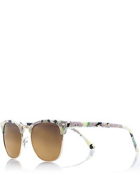 White Floral Sunglasses