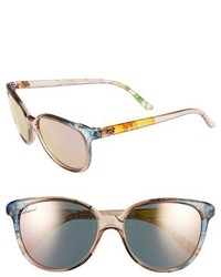 Gucci 55mm Floral Print Sunglasses Beige Floral