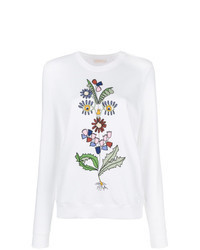 White Floral Sweatshirt