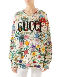 Gucci Floral Print Cotton Jersey Sweatshirt