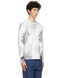 Fendi White Gradient Flower Print Sweatshirt