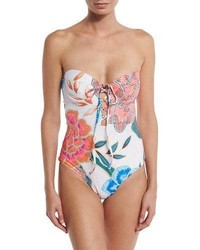 Mara Hoffman Arcadia Lace Up One Piece Swimsuit