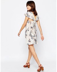Asos Collection Swing Dress In Pretty Floral With Bow Back