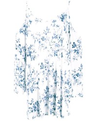 Boohoo Lucy Cold Shoulder Floral Print Swing Dress