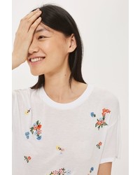 Topshop Embellished Floral T Shirt