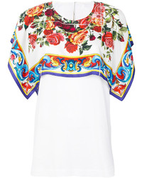 Dolce & Gabbana Floral Panel T Shirt