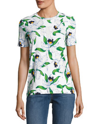 Tory Burch Isabelle Floral Print Logo Tee