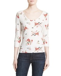 Rebecca Taylor Marguerite Floral Jersey Tee