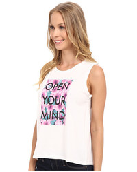 Life is Good Open Your Mind Floral Muscle Tee