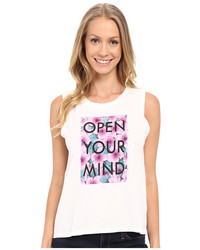 Life is Good Open Your Mind Floral Muscle Tee