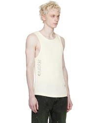 Andersson Bell White Flower Man Tank Top