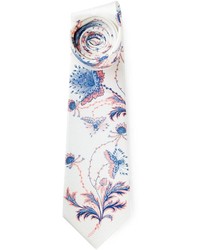 White Floral Tie