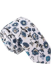 Skinny Tie Madness Floral Print Tie With Matching Pocket Square