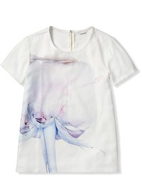 Calvin Klein Oversized Abstract Floral Short Sleeve Tunic
