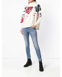 Ermanno Scervino Floral Pattern Knit Sweater