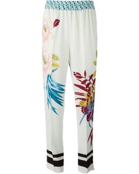 Etro High Waist Floral Print Trousers