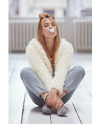 Free People Once Upon A Hood Fluffy Coat