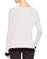 Three Dots Bailey Two Tone Textured Sweater
