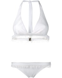 White Fringe Bikini Top