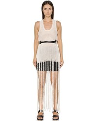 Aviu Fringed Rope Effect Cotton On Mesh Top