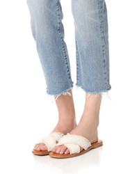 Frye Hayley Frayed Slide Sandals