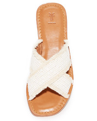 Frye Hayley Frayed Slide Sandals