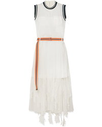Sacai Med Tulle And Maxi Dress