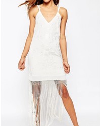 Asos Collection Embroidered Fringed Cami Midi Dress