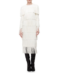 Tom Ford Tiered Fringe Cutout Shift Dress