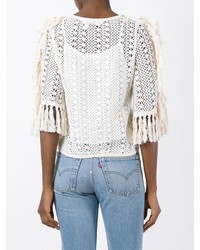 See by Chloe See By Chlo Fringed Open Knit Top