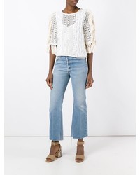 See by Chloe See By Chlo Fringed Open Knit Top