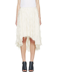 White Fringe Skirt