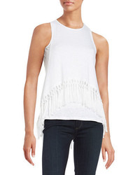 Red Haute Fringed Layered Effect Racerback Tank Top