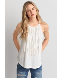 American Eagle Outfitters O Soft Sexy Fringe Hi Neck Tank