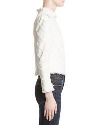 Rebecca Taylor Fringe Tweed Jacket