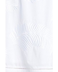 Adrianna Papell Embroidered Cotton Skirt