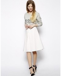 Asos Woven Full Midi Skirt White