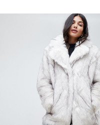 Asos Tall Asos Design Tall Glam Oversized White Faux Fur