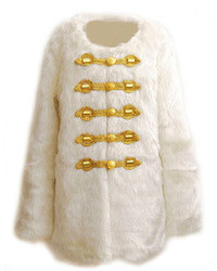 Choies Vintage Napoleonic Faux Fur Coat