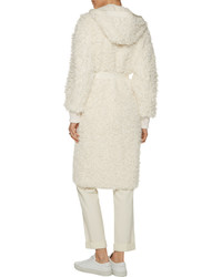 Helmut Lang Cotto Reversible Faux Shearling And Gabardine Coat
