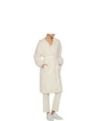 Helmut Lang Cotto Reversible Faux Shearling And Gabardine Coat