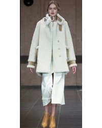 Flow The Label White Faux Shearling Coat